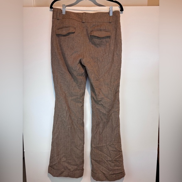 Banana Republic The Martin Fit Brown Herringbone Wool Blend Dress Pants Size 6 - Picture 6 of 12